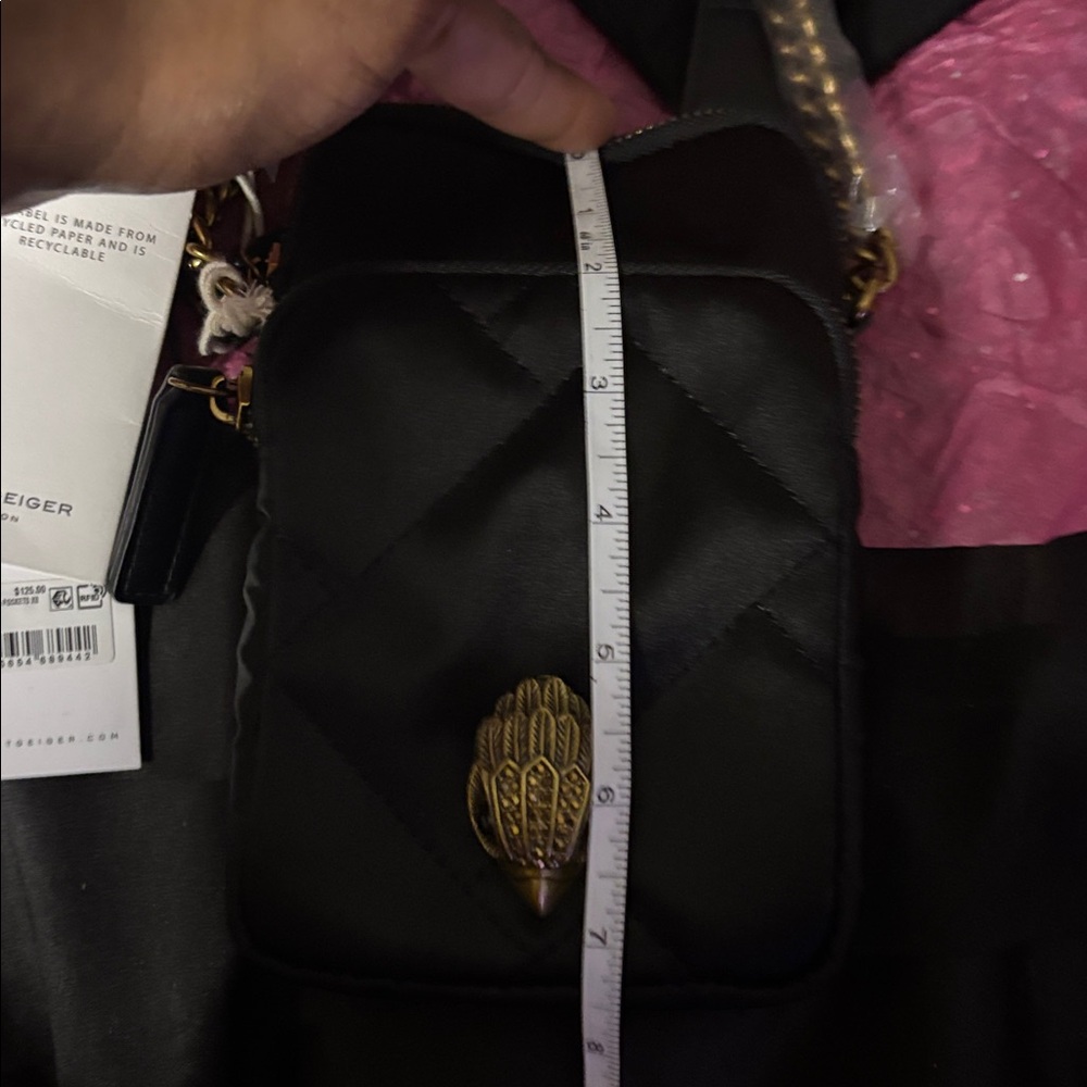 New Kurt Geiger Black Quilted Crossbody Bag - Picture 6 of 7